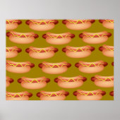 Hotdog-behangpapier Poster (Voorkant)