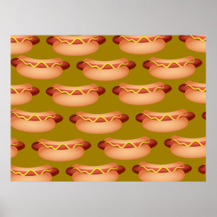 Hotdog-behangpapier Poster