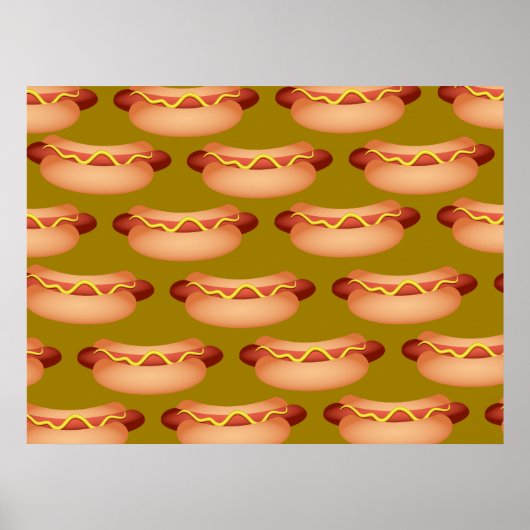 Hotdog-behangpapier Poster (Voorkant)