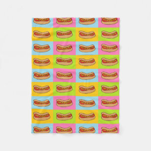 hotdog betegelde fleece deken