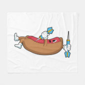 Hotdog bij Darts met Dart.PNG Fleece Deken (Voorkant (Horizontaal))