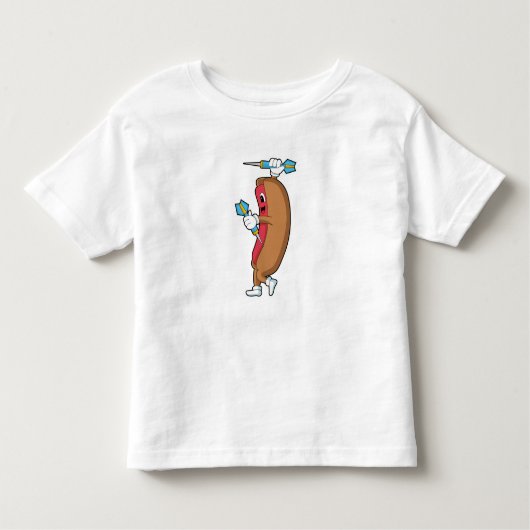 Hotdog bij Darts met Dart.PNG Kinder Shirts (Voorkant)