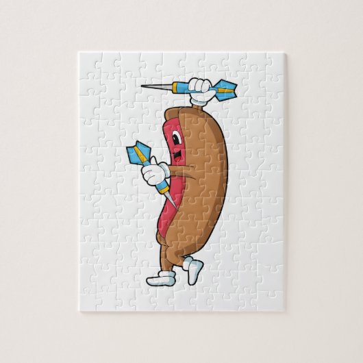 Hotdog bij Darts met Dart.PNG Legpuzzel (Verticaal)