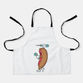 Hotdog bij Darts met Dart.PNG Schort (Voorkant)