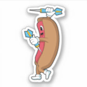 Hotdog bij Darts met Dart.PNG Sticker (Voorkant)