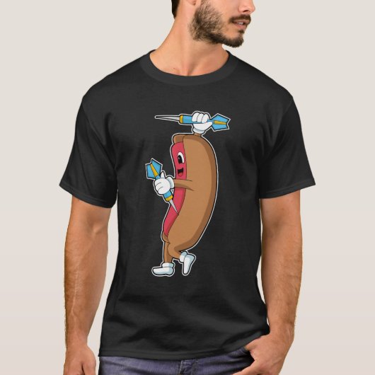 Hotdog bij Darts met Dart.PNG T-shirt (Voorkant)