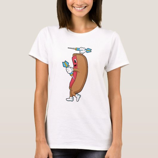Hotdog bij Darts met Dart.PNG T-shirt (Voorkant)