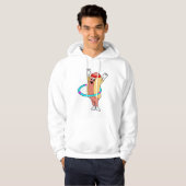 Hotdog bij Fitness met Flywheels Hoodie (Voorkant volledig)