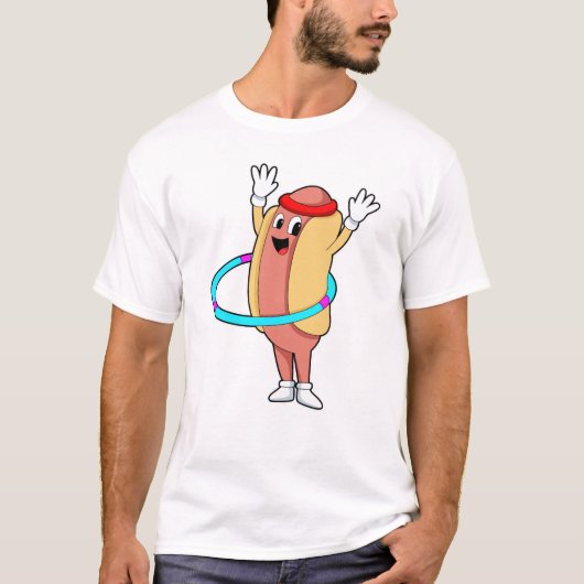 Hotdog bij Fitness met Flywheels T-shirt (Voorkant)