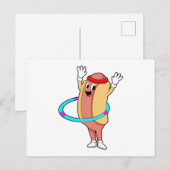 Hotdog bij Fitness met Vliegwiel Briefkaart (Voorkant / Achterkant)