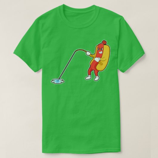 Hotdog bij Gevist met Geviste staaf T-shirt (Design voorkant)