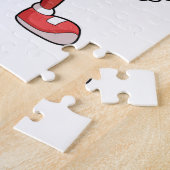 Hotdog bij honkbal met honkbalknuppel legpuzzel (Zijkant)