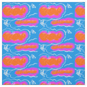 Hotdog blue,Pink,orange Stof (Swatch)