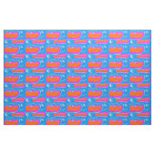 Hotdog blue,Pink,orange Stof (Fat Quarter)