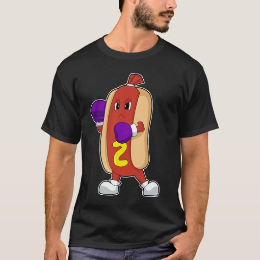 Hotdog Bokshandschoenen Boksen T-shirt (Voorkant)