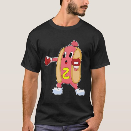 Hotdog Bokshandschoenen Boksen T-shirt (Voorkant)