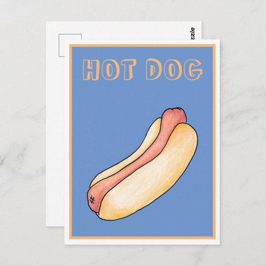hotdog briefkaart (Voorkant / Achterkant)