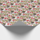 Hotdog Burger Doodle BBQ Birthday Patroon Cadeaupapier (Hoek)