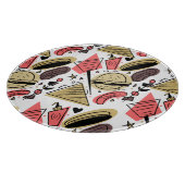 Hotdog Burger Doodle BBQ Verjaardagspatroon Snijplank (Hoek)