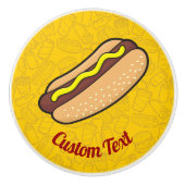 Hotdog Ceramic Knob. Keramische Knop (Voorkant)