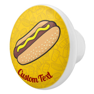 Hotdog Ceramic Knob. Keramische Knop