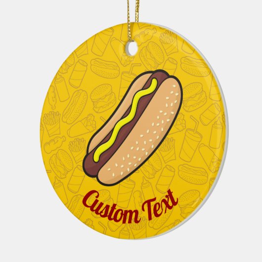 Hotdog Ceramic Ornament (Links)