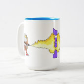 Hotdog Coffee Cup, best mogelijke koffiebeker Tweekleurige Koffiemok (Voorkant links)