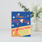 Hotdog Cookout BBQ Birthday Confetti Invitation Briefkaart (Staand voorkant)