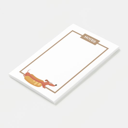 Hotdog-dachshundpost-its Post-it® Notes (Schuin)