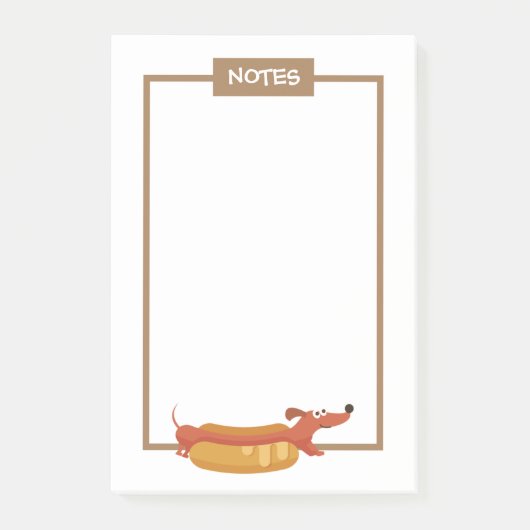 Hotdog-dachshundpost-its Post-it® Notes (Voorkant)