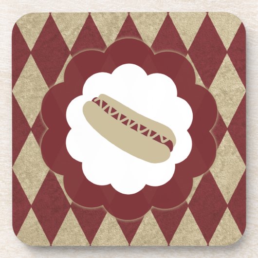 hotdog diamanten bier onderzetter (Voorkant)