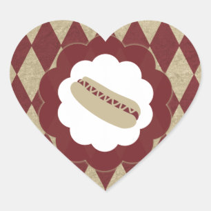 hotdog diamanten hart sticker