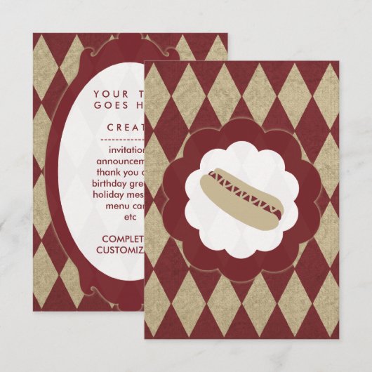 hotdog diamanten kaart (Voorkant / Achterkant)