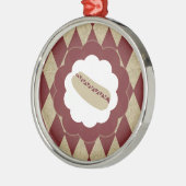 hotdog diamanten metalen ornament (Links)