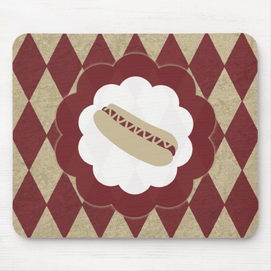 hotdog diamanten muismat (Voorkant)