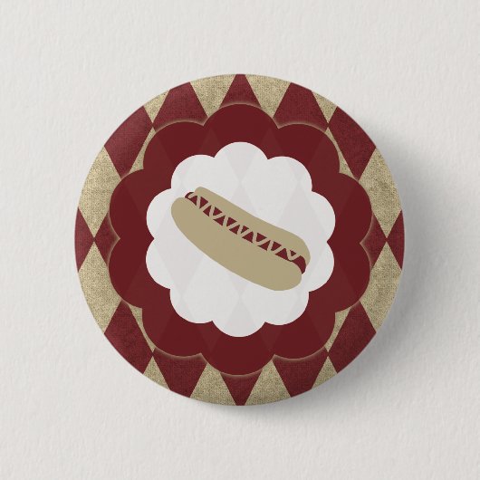 hotdog diamanten ronde button 5,7 cm (Voorkant)