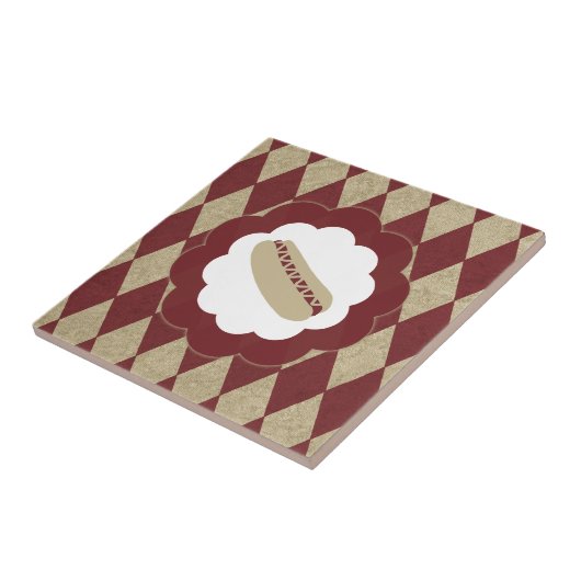 hotdog diamanten tegeltje (Zijkant)