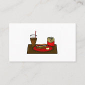 Hotdog Diner Fast Food Restaurant Logo Visitekaartje (Achterkant)