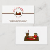 Hotdog Diner Fast Food Restaurant Logo Visitekaartje (Voorkant / Achterkant)