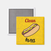 Hotdog Dishwaser Magnet (Voorkant / Achterkant)