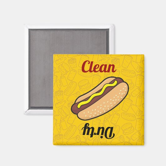 Hotdog Dishwaser Magnet (Voorkant / Achterkant)