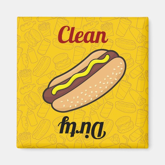 Hotdog Dishwaser Magnet (Voorkant)