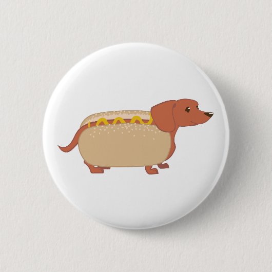 Hotdog Dog Ronde Button 5,7 Cm (Voorkant)