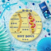 hotdog dolle cartoon papieren bordje (Feest)