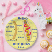 hotdog dolle cartoon papieren bordje (Feest)