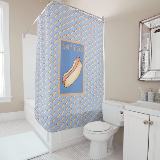 hotdog douchegordijn (In situ)