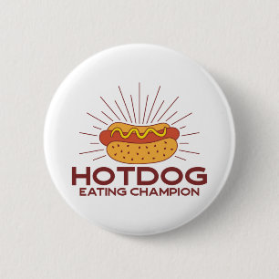 Hotdog Eating Champion Ronde Button 5,7 Cm