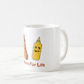 hotdog- en mosterdpartners voor levenskoppels koffiemok (Voorkant rechts)