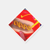 Hotdog en Mustard - Papier Napkin Servet (Hoek)