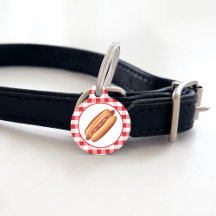 Hotdog Fastfood Snack Op Rode Gingham